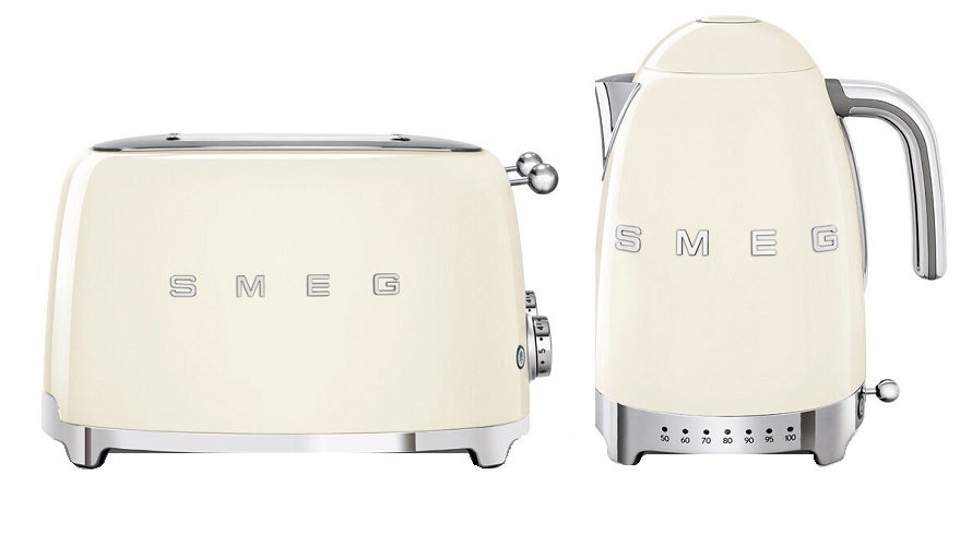 Smeg The Breakfast Pack KLF04CRAUTSF03CR Toaster and Kettle